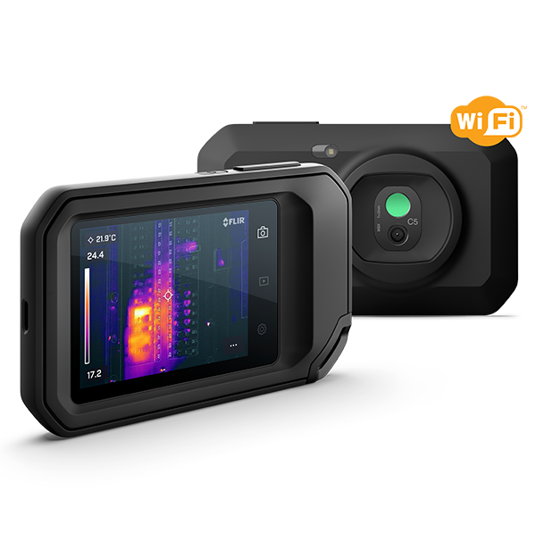 Termografia portatile a infrarossi con schermo a colori.