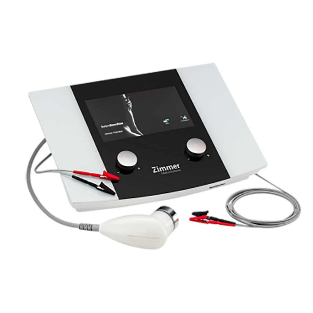Elettrostimolatore da tavolo e ultrasuoni con schermo touch.