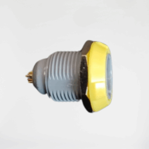 alt="Connettore a pannello giallo 3 poli"