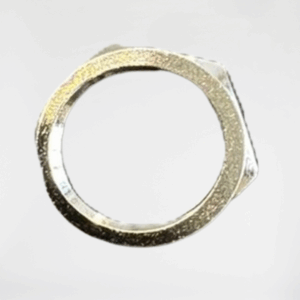 alt="Ghiera in metallo per connettori a pannello"